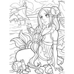 Coloriage Sirène (Personnages) #215077 à imprimer et colorier