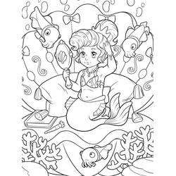 Coloriage Sirène (Personnages) #215086 à imprimer et colorier