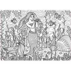 Coloriage Sirène (Personnages) #215088 à imprimer et colorier