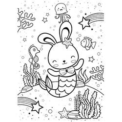 Coloriage Sirène (Personnages) #215089 à imprimer et colorier