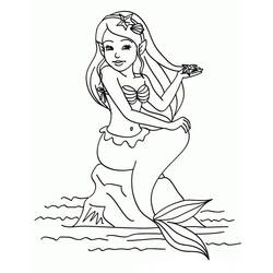 Coloriage Sirène (Personnages) #215094 à imprimer et colorier