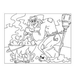 Dessin à colorier: Sorcière (Personnages) #108227 - Coloriages à Imprimer Gratuits