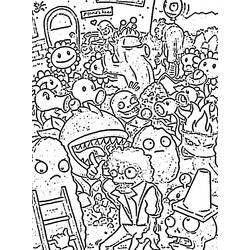Dessin à colorier: Zombie (Personnages) #85635 - Coloriages à imprimer