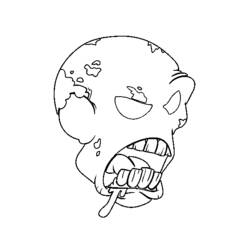 Dessin à colorier: Zombie (Personnages) #85636 - Coloriages à Imprimer Gratuits