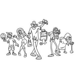 Dessin à colorier: Zombie (Personnages) #85703 - Coloriages à Imprimer Gratuits