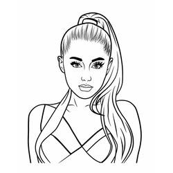 Dessins à colorier: Ariana Grande - Coloriages à Imprimer Gratuits