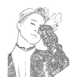 Coloriage BTS (Personnes célèbres) #202378 à imprimer et colorier