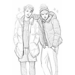 Coloriage BTS (Personnes célèbres) #202382 à imprimer et colorier