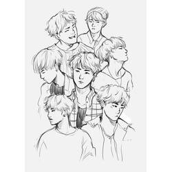 Coloriage BTS (Personnes célèbres) #202387 à imprimer et colorier
