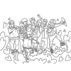 Dessin à colorier: BTS (Personnes célèbres) #202390 - Coloriages à Imprimer Gratuits