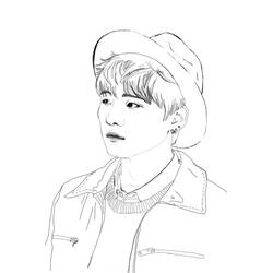 Coloriage BTS (Personnes célèbres) #202397 à imprimer et colorier