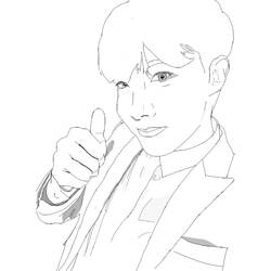 Dessin à colorier: BTS (Personnes célèbres) #202400 - Coloriages à Imprimer Gratuits