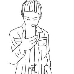 Dessin à colorier: BTS (Personnes célèbres) #202402 - Coloriages à Imprimer Gratuits