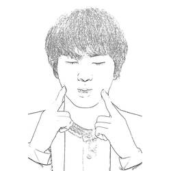 Coloriage BTS (Personnes célèbres) #202403 à imprimer et colorier