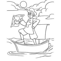 Dessins à colorier: Christophe Colomb - Coloriages à Imprimer Gratuits