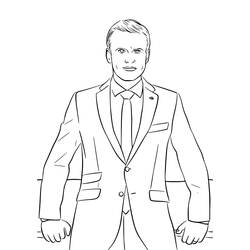 Dessins à colorier: Emmanuel Macron - Coloriages à Imprimer Gratuits