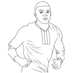 Dessins à colorier: Kylian Mbappé - Coloriages à Imprimer Gratuits