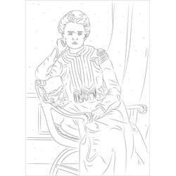 Dessins à colorier: Marie Curie - Coloriages à Imprimer Gratuits