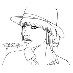 Dessin à colorier: Taylor Swift (Personnes Célèbres) #123852 - Coloriages à Imprimer Gratuits