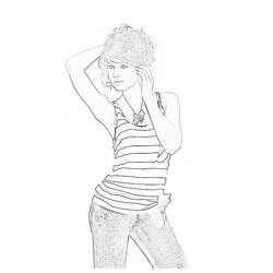 Dessin à colorier: Taylor Swift (Personnes Célèbres) #123874 - Coloriages à Imprimer Gratuits