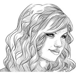 Dessin à colorier: Taylor Swift (Personnes Célèbres) #123948 - Coloriages à Imprimer Gratuits