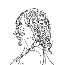 Dessin à colorier: Taylor Swift (Personnes Célèbres) #208107 - Coloriages à Imprimer Gratuits