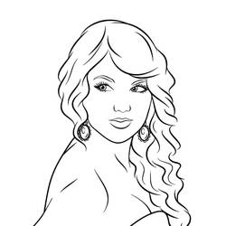 Dessin à colorier: Taylor Swift (Personnes Célèbres) #208108 - Coloriages à Imprimer Gratuits