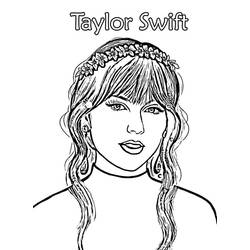 Dessin à colorier: Taylor Swift (Personnes Célèbres) #208109 - Coloriages à Imprimer Gratuits
