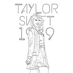 Dessin à colorier: Taylor Swift (Personnes Célèbres) #208110 - Coloriages à Imprimer Gratuits