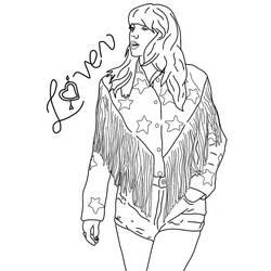 Dessin à colorier: Taylor Swift (Personnes Célèbres) #208113 - Coloriages à Imprimer Gratuits