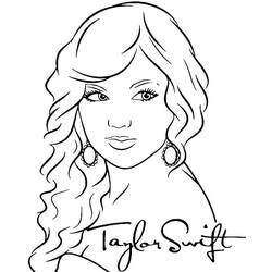 Dessin à colorier: Taylor Swift (Personnes Célèbres) #208115 - Coloriages à Imprimer Gratuits