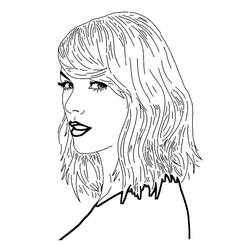 Dessin à colorier: Taylor Swift (Personnes Célèbres) #208119 - Coloriages à Imprimer Gratuits