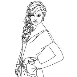 Dessin à colorier: Taylor Swift (Personnes Célèbres) #208120 - Coloriages à Imprimer Gratuits