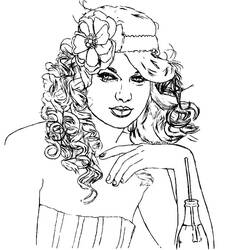 Dessin à colorier: Taylor Swift (Personnes Célèbres) #208121 - Coloriages à Imprimer Gratuits