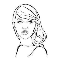 Dessin à colorier: Taylor Swift (Personnes Célèbres) #208122 - Coloriages à Imprimer Gratuits