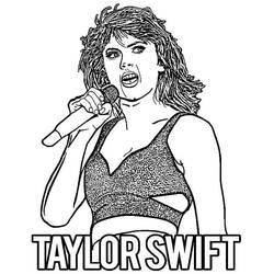 Dessin à colorier: Taylor Swift (Personnes Célèbres) #208124 - Coloriages à Imprimer Gratuits