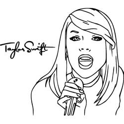 Dessin à colorier: Taylor Swift (Personnes Célèbres) #208125 - Coloriages à Imprimer Gratuits