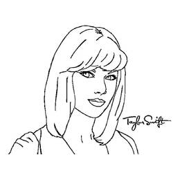 Dessin à colorier: Taylor Swift (Personnes Célèbres) #208126 - Coloriages à Imprimer Gratuits