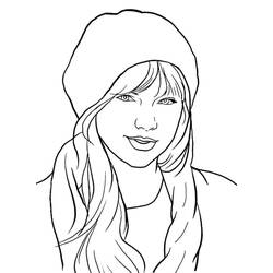 Coloriage Taylor Swift (Personnes célèbres) #208132 à imprimer et colorier