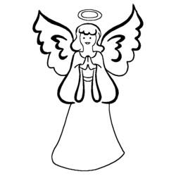 Dessin à colorier: Ange (Religion et Mythologie) #86235 - Coloriages à Imprimer Gratuits