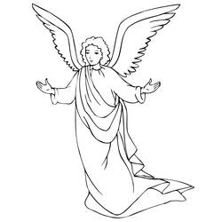 Dessin à colorier: Ange (Religion et Mythologie) #86236 - Coloriages à Imprimer Gratuits