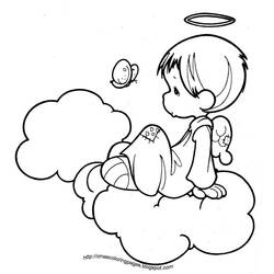 Dessin à colorier: Ange (Religion et Mythologie) #86252 - Coloriages à Imprimer Gratuits