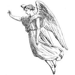 Dessin à colorier: Ange (Religion et Mythologie) #86278 - Coloriages à Imprimer Gratuits