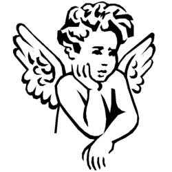 Dessin à colorier: Ange (Religion et Mythologie) #86279 - Coloriages à Imprimer Gratuits