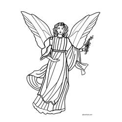 Dessin à colorier: Ange (Religion et Mythologie) #86306 - Coloriages à Imprimer Gratuits