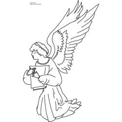 Dessin à colorier: Ange (Religion et Mythologie) #86327 - Coloriages à Imprimer Gratuits