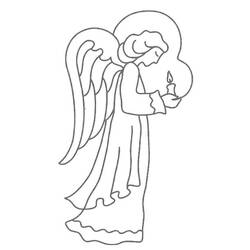 Dessin à colorier: Ange (Religion et Mythologie) #86420 - Coloriages à Imprimer Gratuits