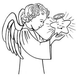 Dessin à colorier: Ange (Religion et Mythologie) #86424 - Coloriages à Imprimer Gratuits
