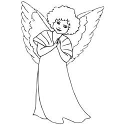 Dessin à colorier: Ange (Religion et Mythologie) #86461 - Coloriages à Imprimer Gratuits