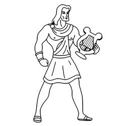 Dessin à colorier: Apollon (Religion et Mythologie) #189861 - Coloriages à Imprimer Gratuits